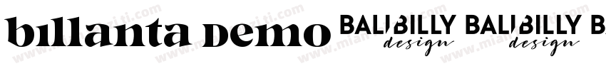 Billanta Demo字体转换